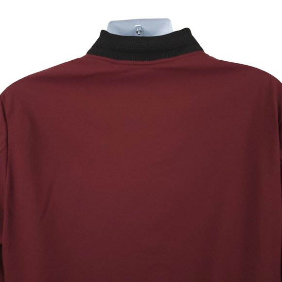 Sandbank Front Zip Lined Golf Windbreaker Mens Size M Maroon Black Lightweight - Picture 9 of 12